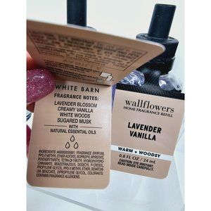 3 LAVENDER VANILLA Bath & Body Works Wallflower Refill Bulbs NEW